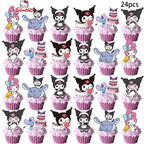 sanrio-kuromi-cake-cupcake-topper-set-25-piece