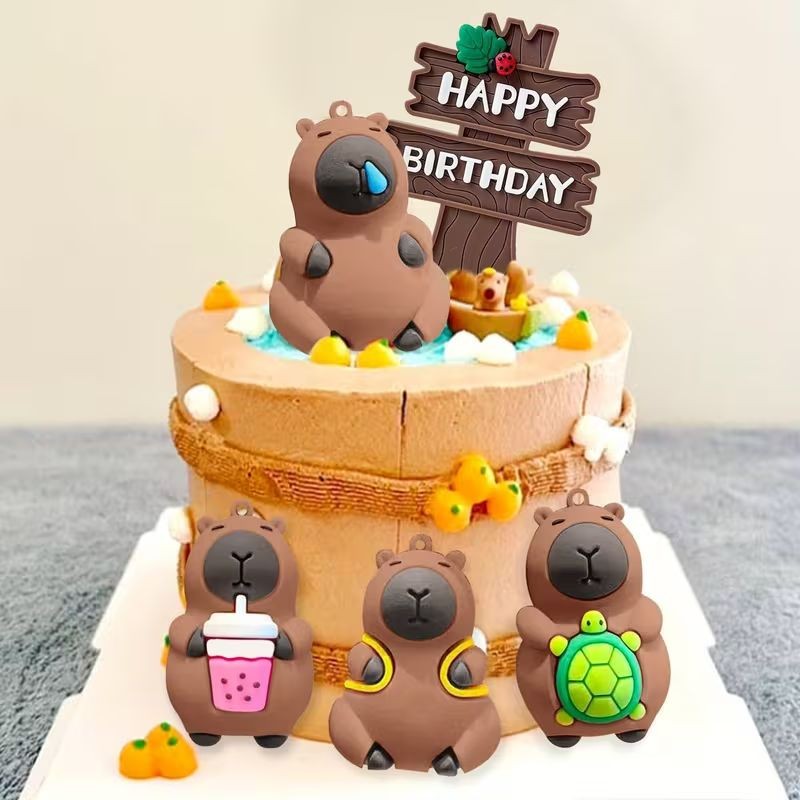Capybara Cake Topper Set 5 piece