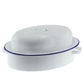 Falcon Oval Roaster - 32cm/3L White/Blue