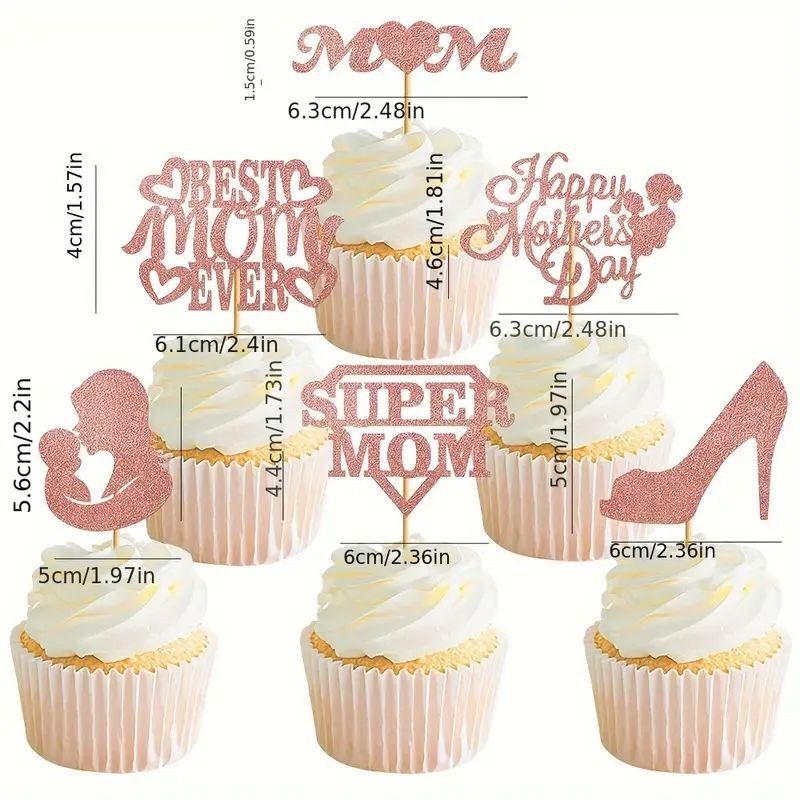 cupcake-toppers-mothers-day-pink-glitter-12pc