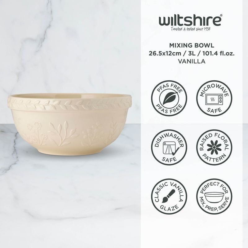 Wiltshire Mixing Bowl - Vanilla - 26.5 x 12cm 3L