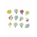 Cupcake Toppers - Edible Wafer Top - Flower Bouquet 12pk