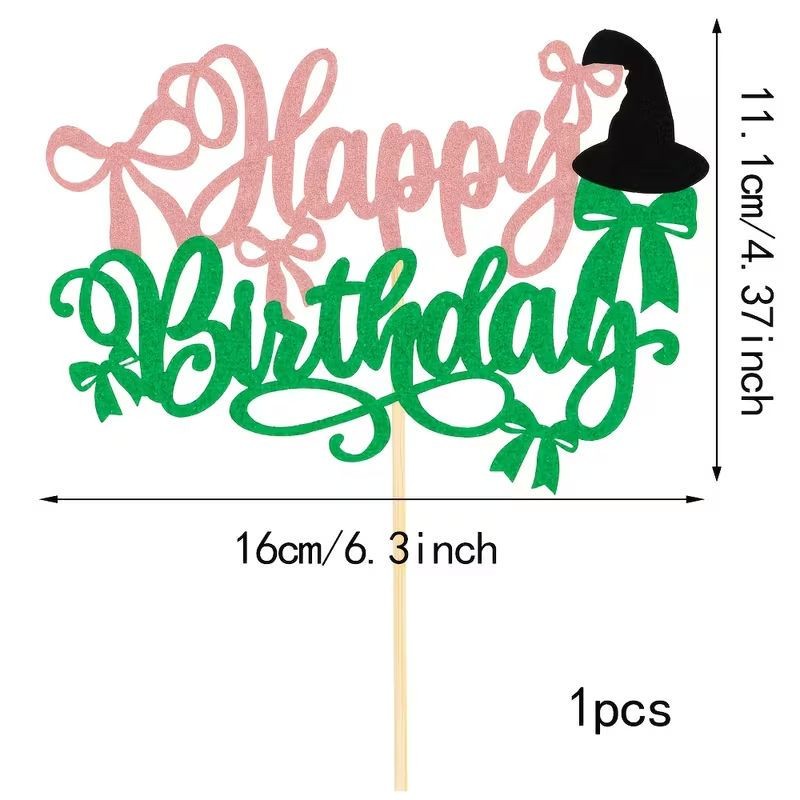 Wicked Themed Cake Topper 1pc