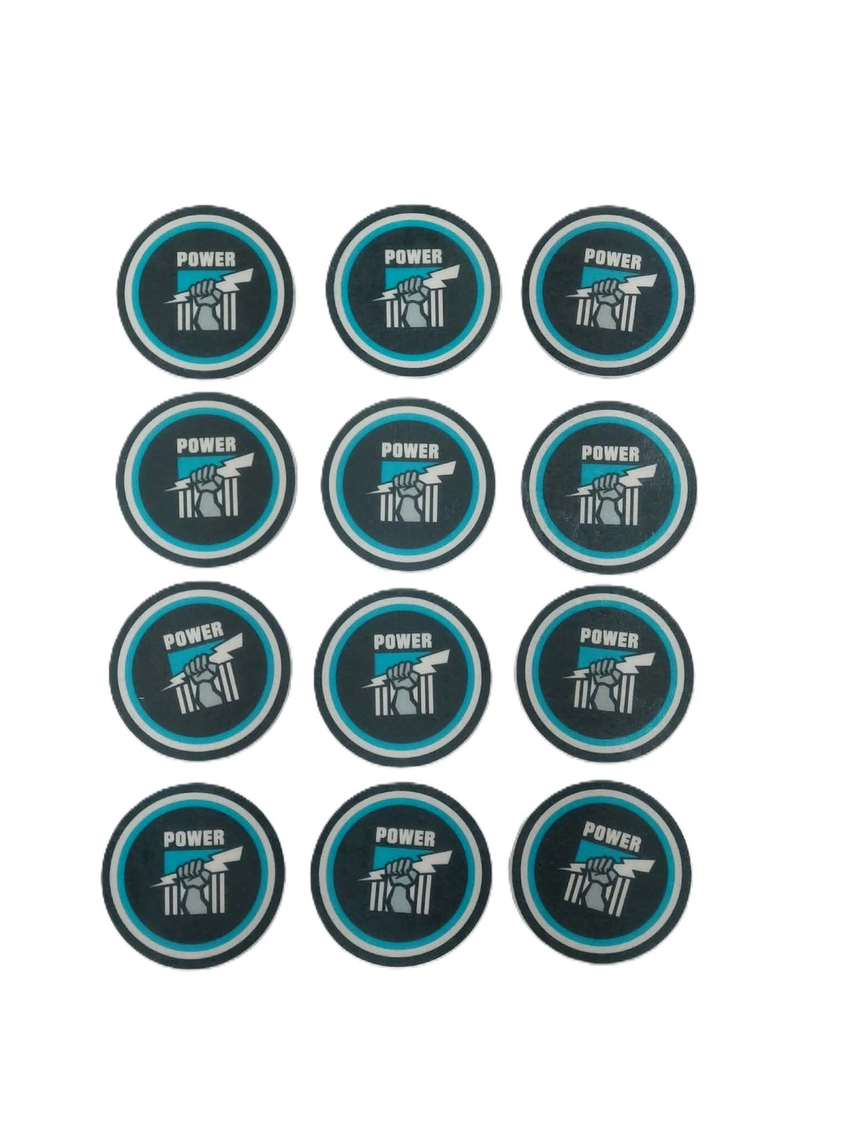 Cupcake Toppers - Edible Wafer Top - Port Power 12pk