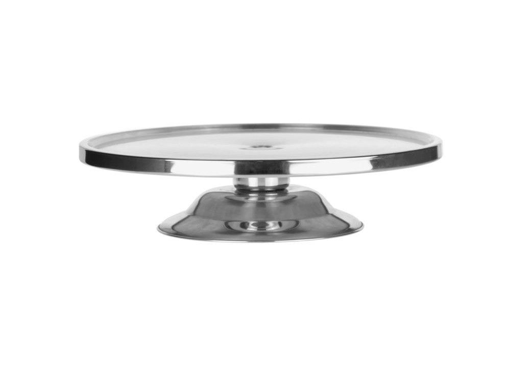 Cake Stand Stainless Steel 300mm x75mm - Tomkin