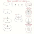 3 Tier Acrylic Cake Stand