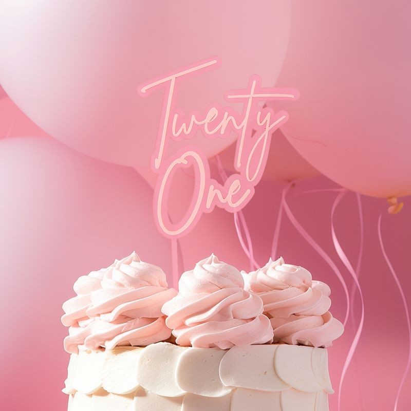 c-c-acrylic-pink-opaque-pink-layered-cake-topper-twenty-one