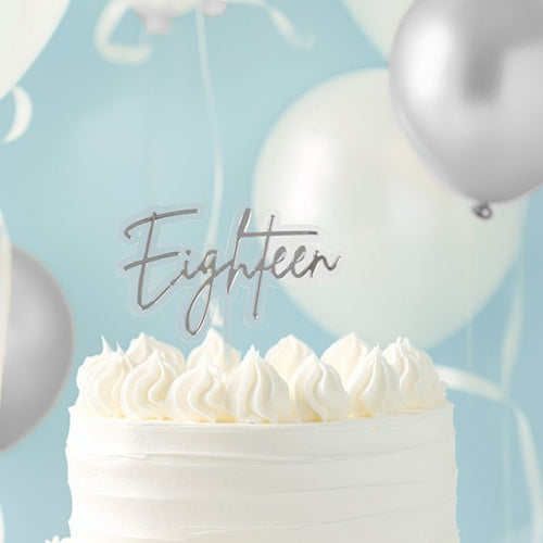 c-c-acrylic-silver-clear-cake-topper-eighteen