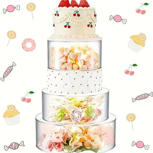Acrylic Cake Dome Fillable 15 & 25cm 2pc