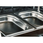 Chef Inox Anti-Jam Steam Pan 1/1 Size 530x325x65mm / 8.8Lt