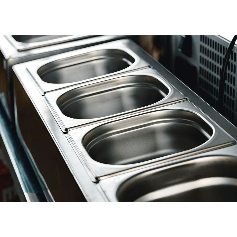 Chef Inox Anti-Jam Steam Pan 1/6 Size 176x162x150mm / 2.3Lt