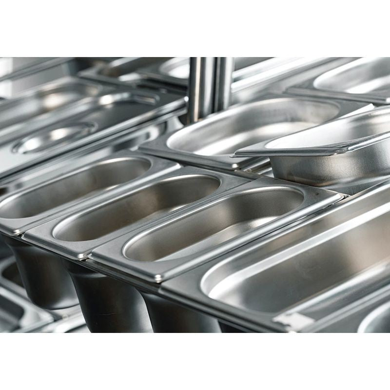 Chef Inox Anti-Jam Steam Pan 1/9 Size 176x108x65mm / 0.6Lt