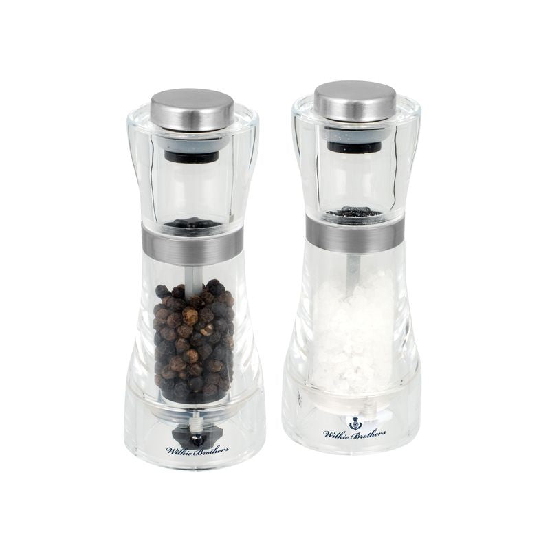 Wilkie Brothers Salt and Pepper Mill Set 13cm - Acrylic