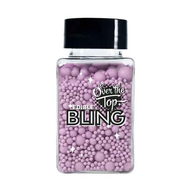 Over The Top Edible Bling Sprinkles Pastel Lavender Medley 65G