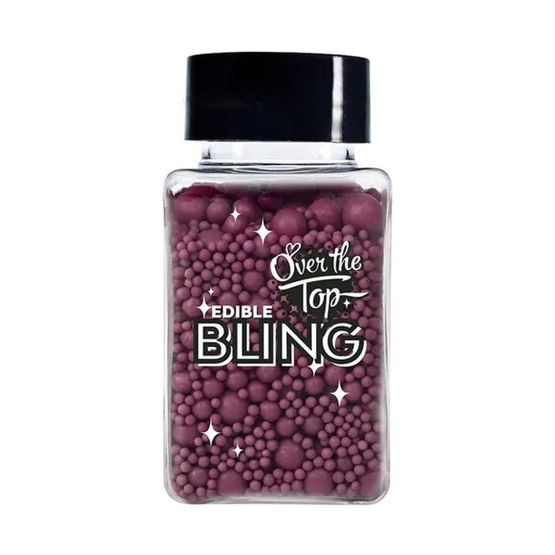 Over The Top Edible Bling Sprinkles Burgundy Medley 65G