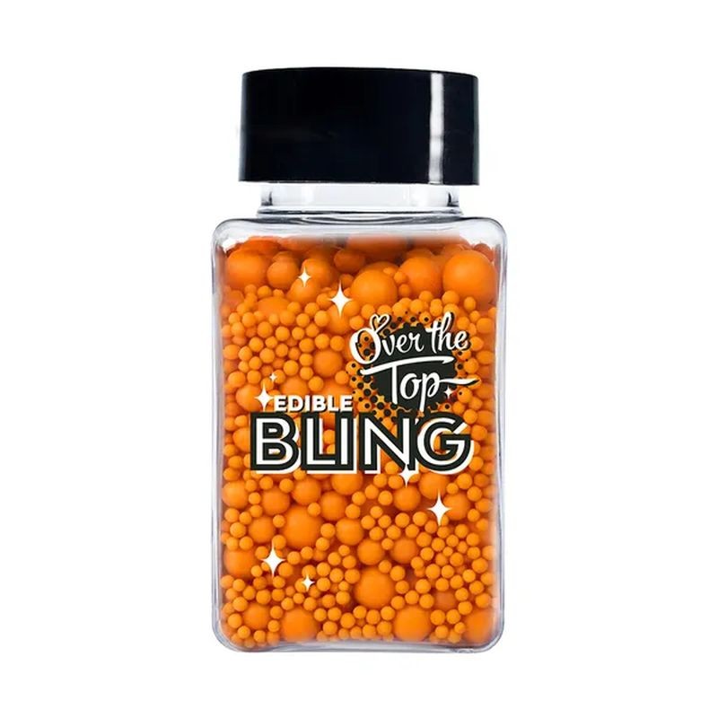 Over The Top Edible Bling Sprinkles Orange Medley 65G