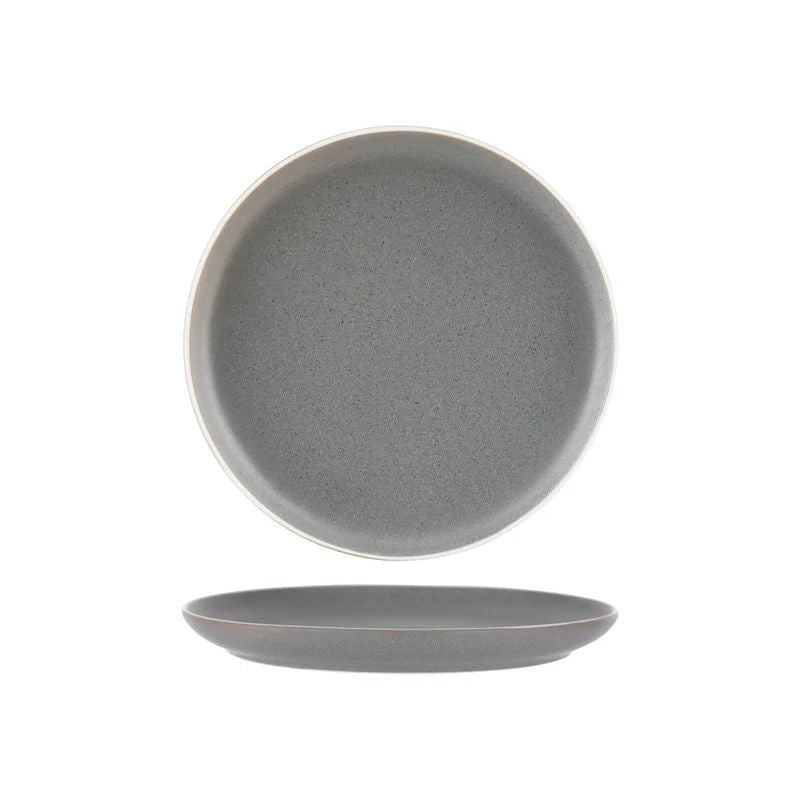 Tablekraft Urban Grey Round Coupe Plate 268mm - 4 PACK