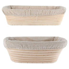 25cm Oval banneton/proofing basket with lining