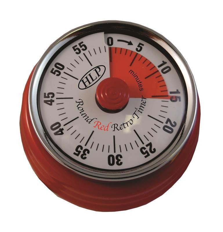 HLP Timer Round Retro Red PLA-952