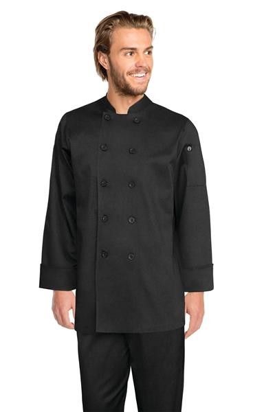 Chef Works Bastille Black Basic Chef Jacket - XS - 7XL