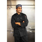 Chef Works Bastille Black Basic Chef Jacket - XS - 7XL