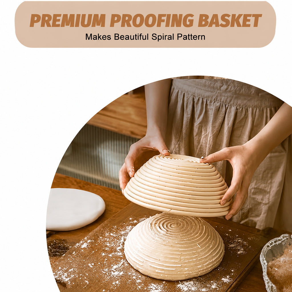 Round Banneton Proofing Basket with Liner 23.68cm