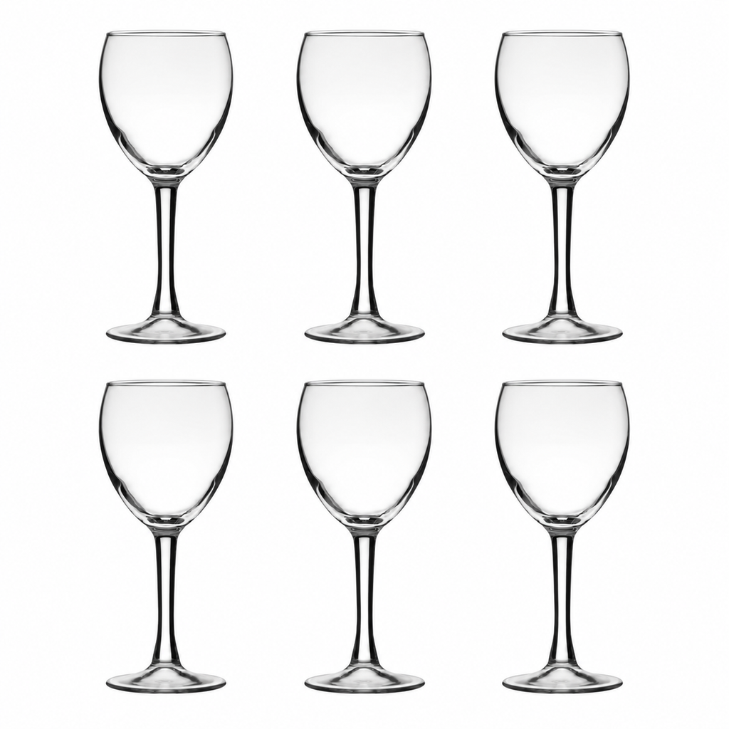 Crown Glassware Atlas Wine Glass with Pour Line 230ml 6 Pack