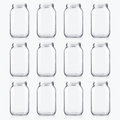 Plasdene Glass Round Food Jar with Twist Finish - 750ml 12 pack