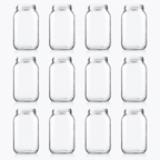 Plasdene Glass Round Food Jar with Twist Finish - 750ml 12 pack
