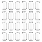 Plasdene Glass Round Food Jar with Twist Finish - 500ml 24 pack