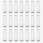 Plasdene Flint Glass Hex Sauce Bottle with Twist Neck - 250ml 21 Pack