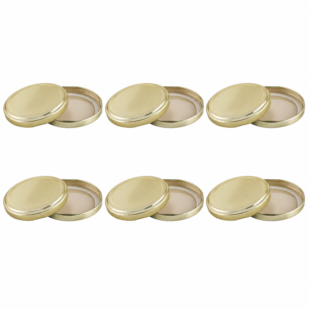 Plasdene Metal RTS Twist Cap - Gold 70mm 12 Pack
