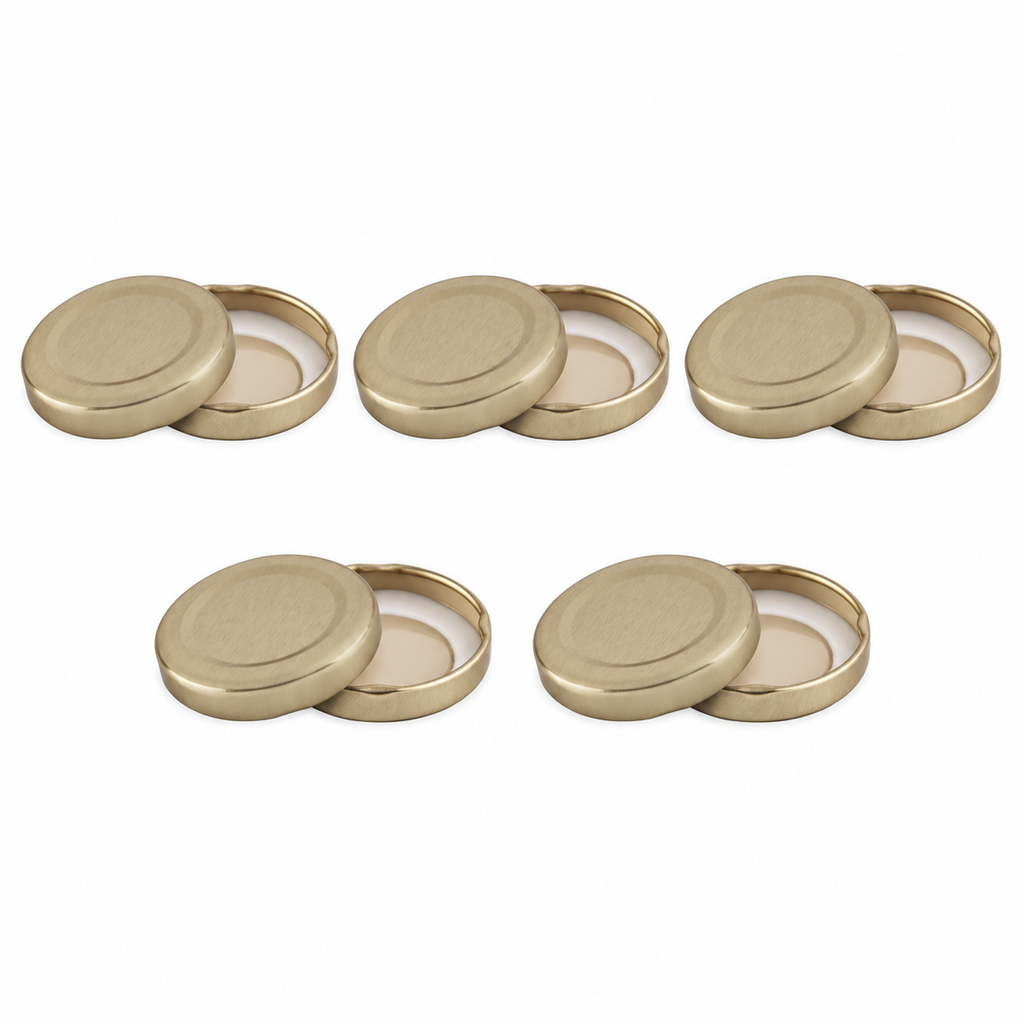 Plasdene Metal Twist Cap - Gold 48mm 10 Pack