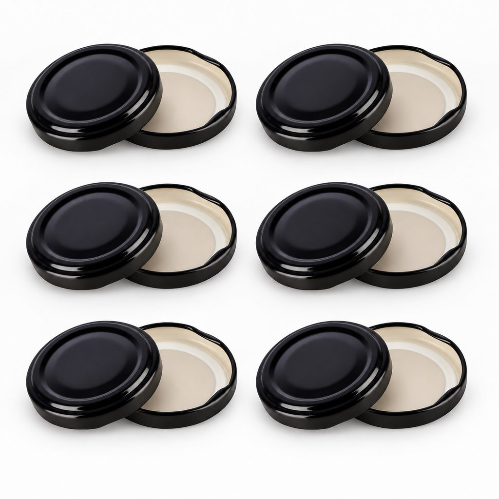53mm Black Metal RSP Twist Cap 12 Pack