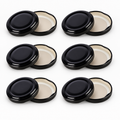 53mm Black Metal RSP Twist Cap 12 Pack