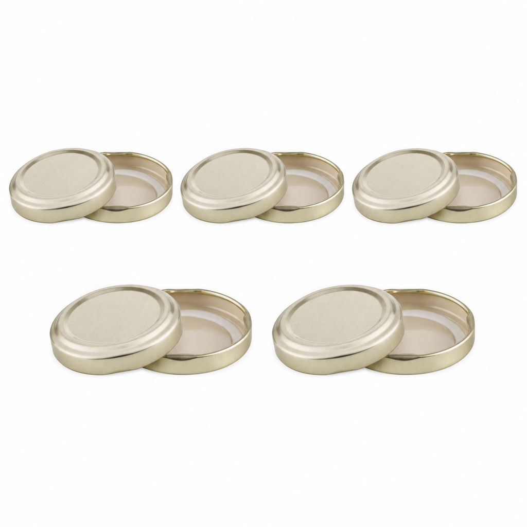 Plasdene 53mm Gold Metal Twist Cap 12 Pack