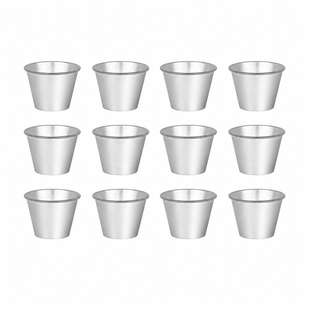 Chef Inox flared Sauce Cup Stainless Steel 60x44mm / 70ml - 12 pack