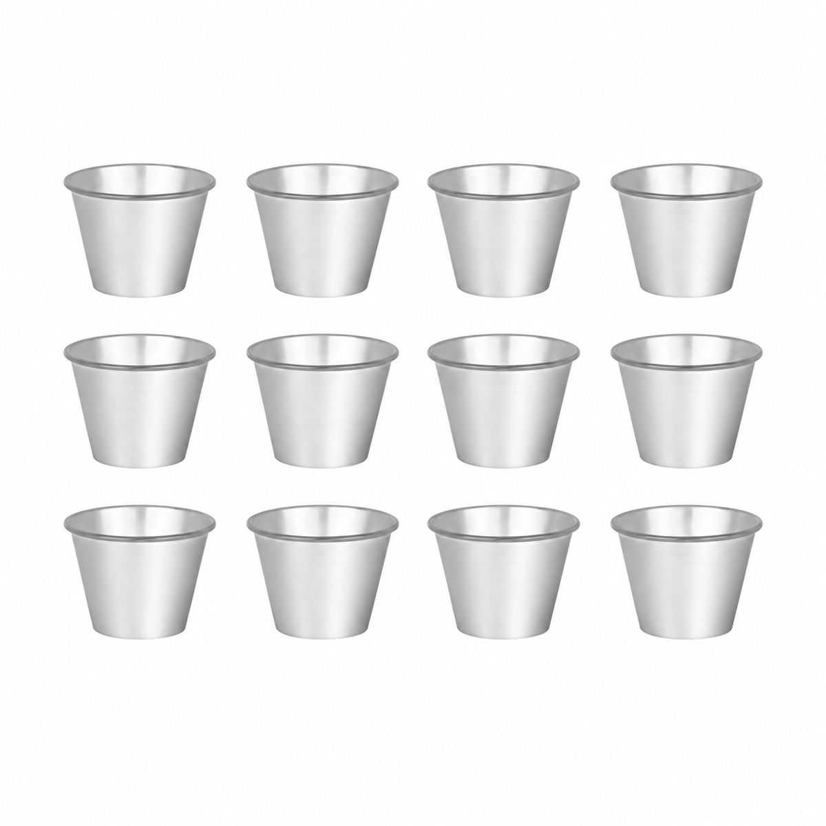 Chef Inox flared Sauce Cup Stainless Steel 60x44mm / 70ml - 12 pack