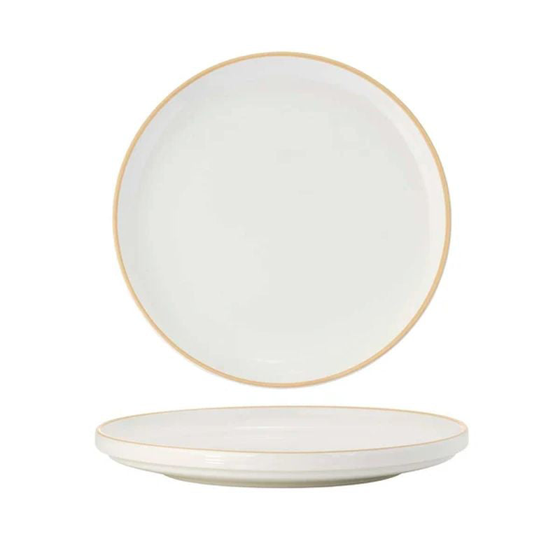 Tablekraft Core Round Plate with Natural Walled Lip Rim 200x23mm - Single Item