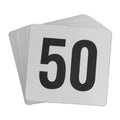 KH Plastic Table Number Set Black On White 1 - 25