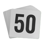 KH Plastic Table Number Set Black On White 1 - 25