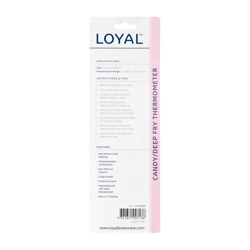 Loyal Glass Candy & Deep Fry Thermometer