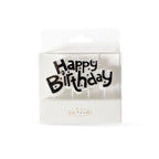 C&C Happy Birthday Candle Plaque - Black & White