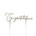 C&C Metal Cake Topper - Silver Plated Congratulations