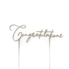 C&C Metal Cake Topper - Silver Plated Congratulations