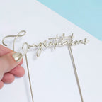 C&C Metal Cake Topper - Silver Plated Congratulations