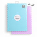 Papyrus Rectangle Dual-Colour Scalloped Cake Board - Blue & Lilac 14x10inch