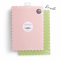 Papyrus Rectangle Dual-Colour Scalloped Cake Board - Pink & Green 14x10inch