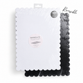 Papyrus Rectangle Dual-Colour Scalloped Cake Board - White & Black 14x10inch
