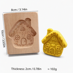 Wooden Cookie Mould Gingerbread House